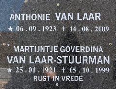 Ton van Laar memorial