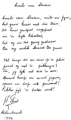Joggie's handwriting