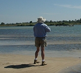 Sandinsel im Fluß