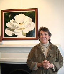 Colleen at the opening at the Dorps Street Gallery