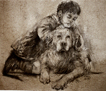 Boy with dog