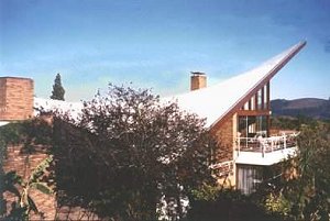 View of the roof from upper garden