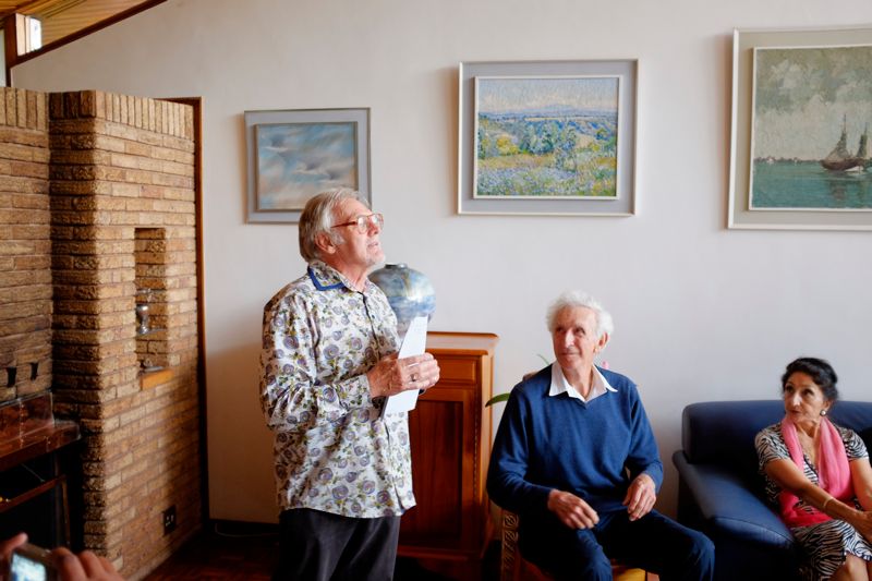 The architects Wilhelm Krüger and Mr. Silberbauer talked on the architecture of our house